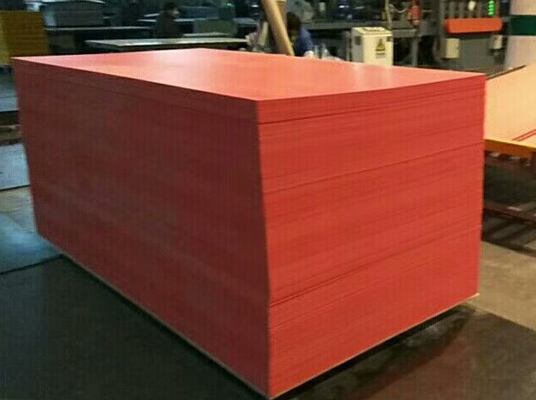 Lightweight 0.55g/Cm3 Red PVC Sheet , 5mm Decorative Foam Board